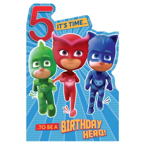 PJ Masks 5th Birthday Shaped Card £0.99